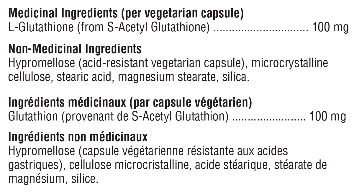 S-Acetyl Glutathione 60 Capsules